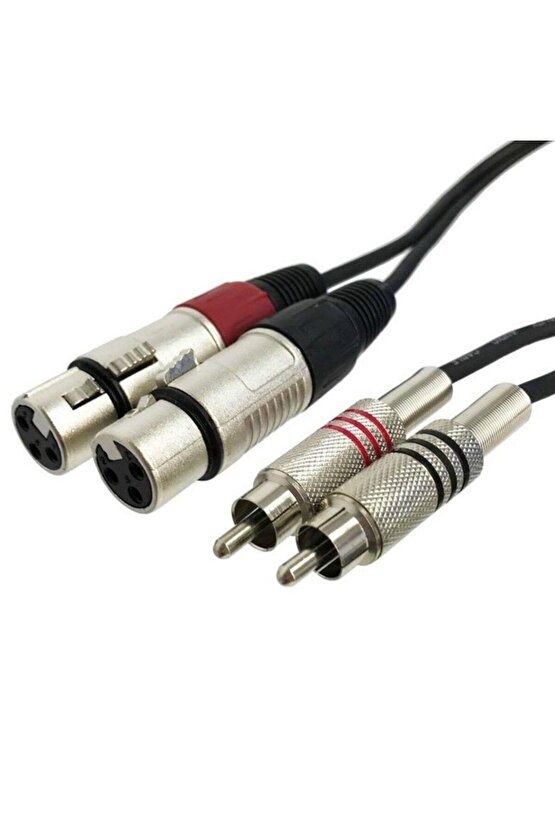 2 Rca Erkek- 2 Xlr Dişi Kablo 3 metre