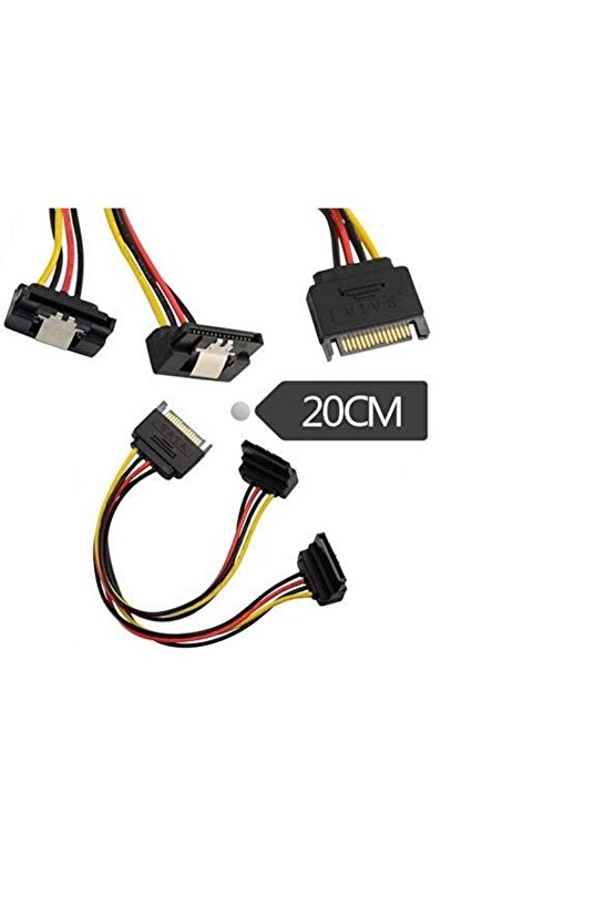 sata power hdd güç çoklayıcı 90 Derece Klipsli