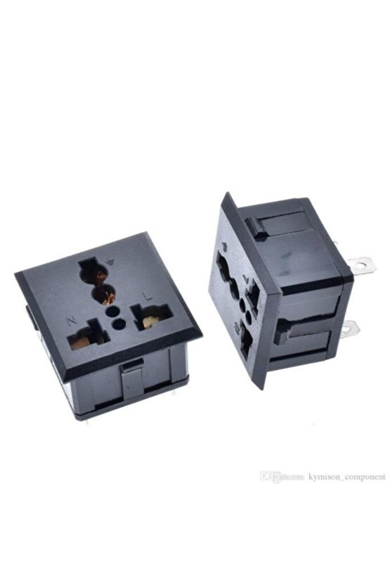 45x45 mm Universal Priz Siyah