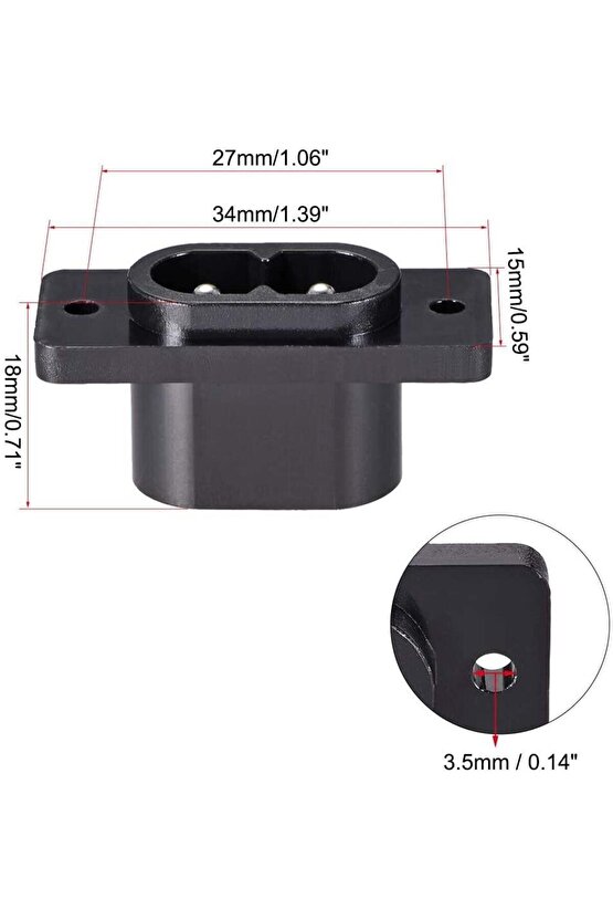 2 Pin Power Erkek Şase