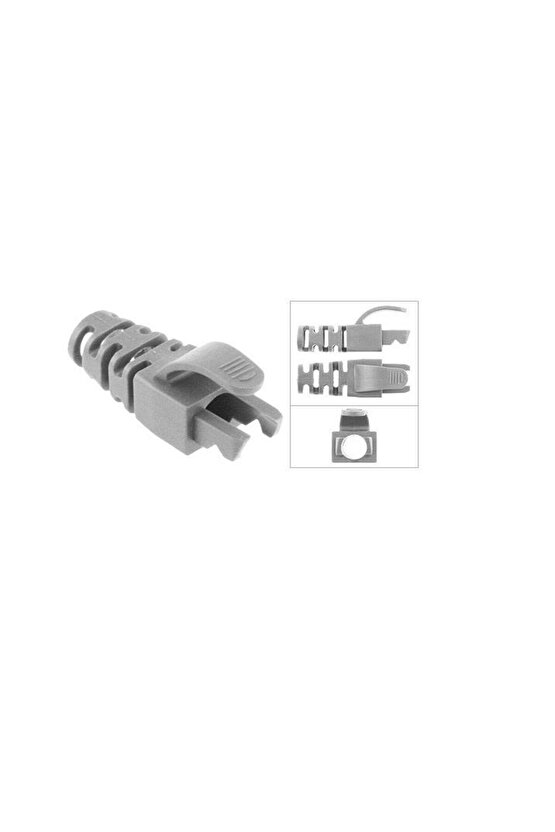 Ez-rj45 jack Kılıfı Gri 100 adet (yeni nesil)