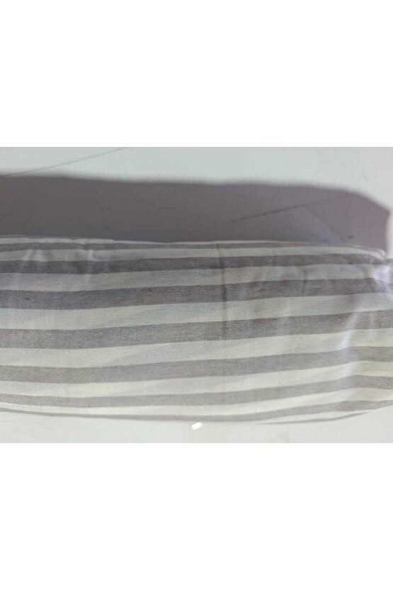 100x200cm Çizgili Tek Kişilik Pamuklu Lastikli Çarşaf ( Yastık Kılıfı 50x70cm HEDİYELİ )