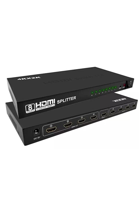 Gplus 4K108 HDMI Splitter 8 Port 4K Ultra HD 3D Görüntü Çoklayıcı