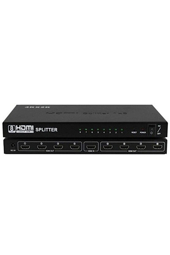 Gplus 4K108 HDMI Splitter 8 Port 4K Ultra HD 3D Görüntü Çoklayıcı