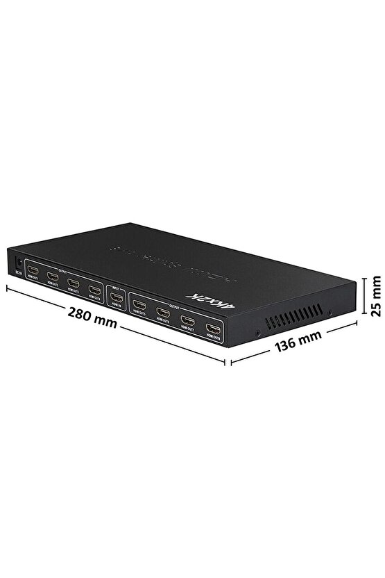 Gplus 4K108 HDMI Splitter 8 Port 4K Ultra HD 3D Görüntü Çoklayıcı
