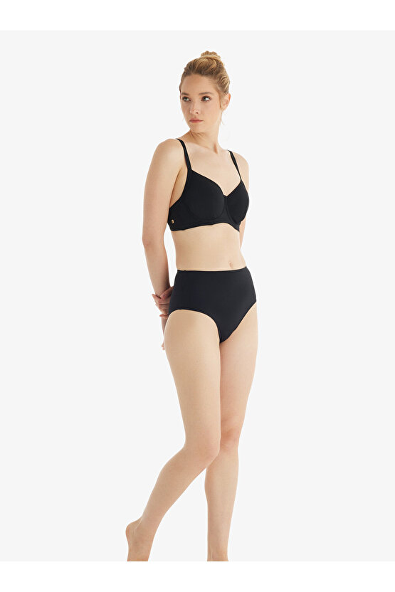 Kadın Yüksek Bel Bikini Altı 10730 - Siyah