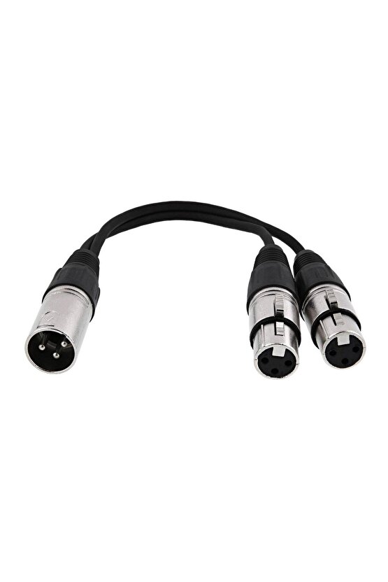 Xlr Y kablo ( 1 erkek-2 dişi)