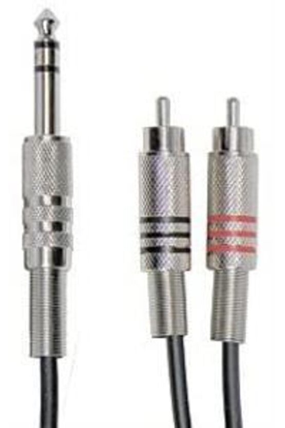 6.3 mm Erkek - 2 Rca Erkek kablo 2 metre