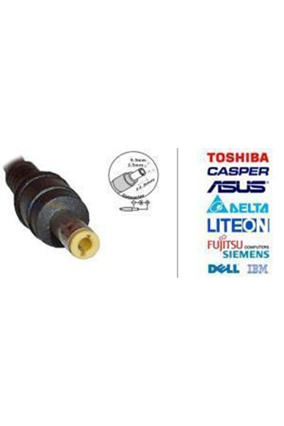Toshiba,dell,hp,ıbm,asus, 5.5mmx2.5 Mm Dc Adaptör Kablosu