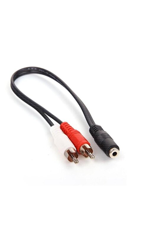 1 Stereo Dişi-2 Rca Kablo