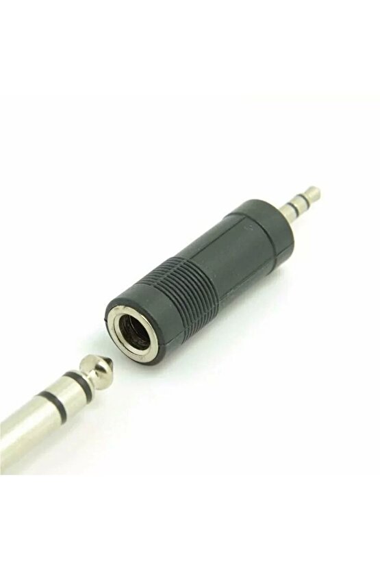 3.5 mm Stereo Erkek-6.3 mm Stereo Dişi Çevirici