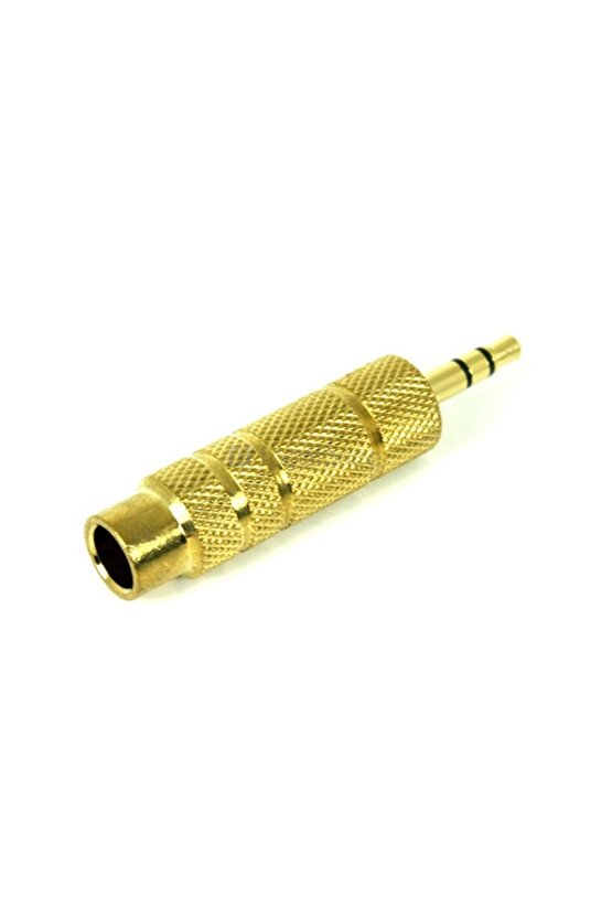 3.5 mm Erkek-6.3 mm Dişi Stereo Çevirici Gold
