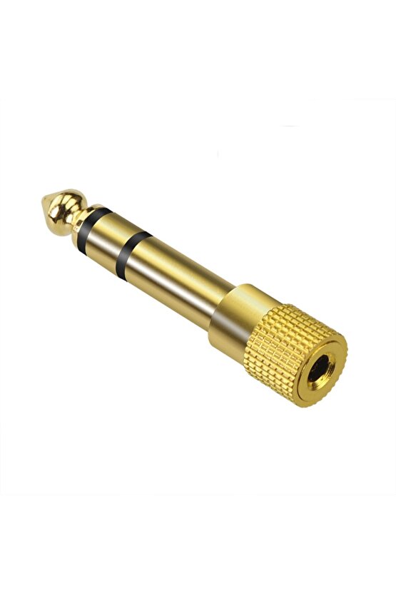 6.3 mm Erkek- 3.5 mm Dişi Stereo Çevirici Gold