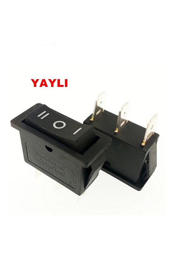 MR-117 TEKLİ DAR IŞIKSIZ ANAHTAR (ON)-OFF-(ON) 3P YAYLI