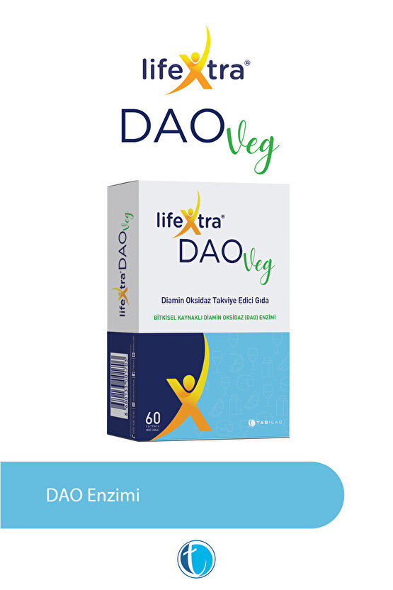 Daoveg Diamin Oksidaz Takviye Edici Gıda 60 Vegan Tablet 8680133001703