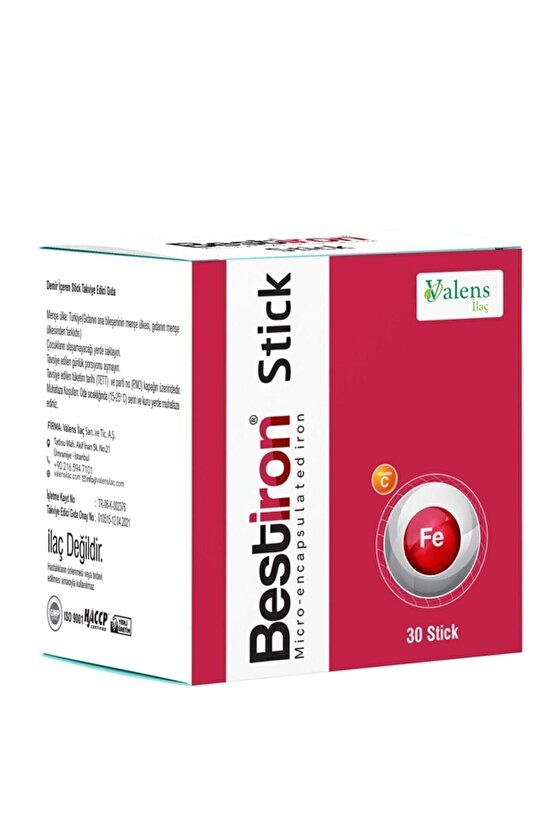 Bestiron Demir Takviye Edici Gıda 30 Stick Saşe