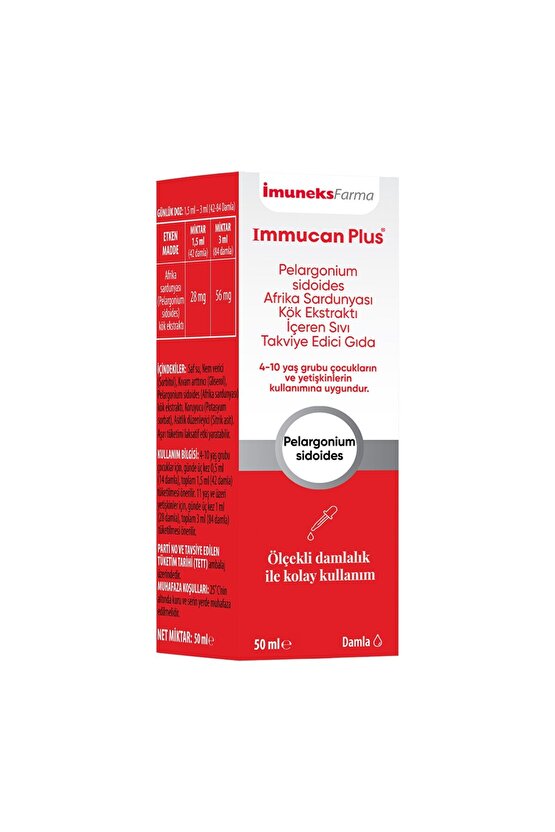 Immucan Plus (Afrika Sardunyası) Alcohol Free 50 ml