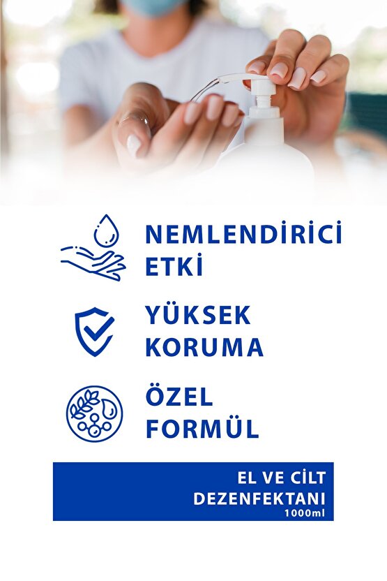 El Ve Cilt Dezenfektanı 1000 Ml
