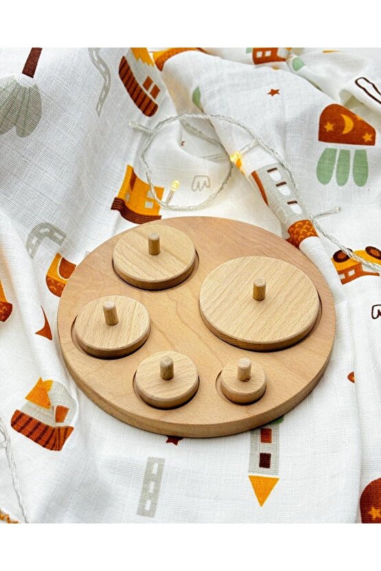 Montessori Geometrik Daire Bulmaca Ve Özel Eğitim Seti