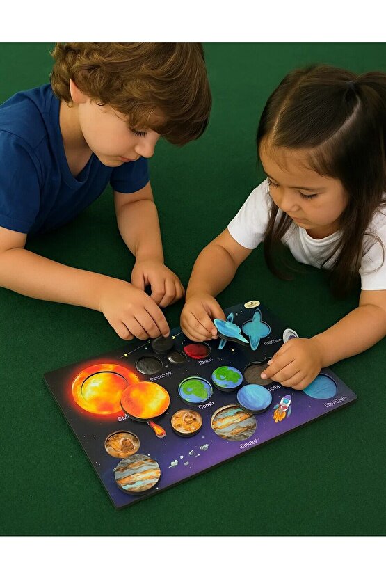 Ahşap Solar System Puzzle