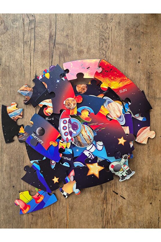 3D Galaksimiz Ahşap Puzzle Büyük Boy 44 Parça