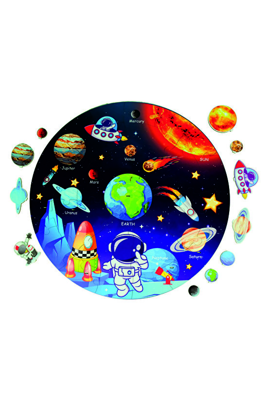 3D Galaksimiz Ahşap Puzzle Büyük Boy 44 Parça