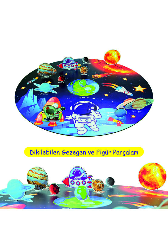 3D Galaksimiz Ahşap Puzzle Büyük Boy 44 Parça