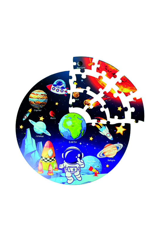 3D Galaksimiz Ahşap Puzzle Büyük Boy 44 Parça