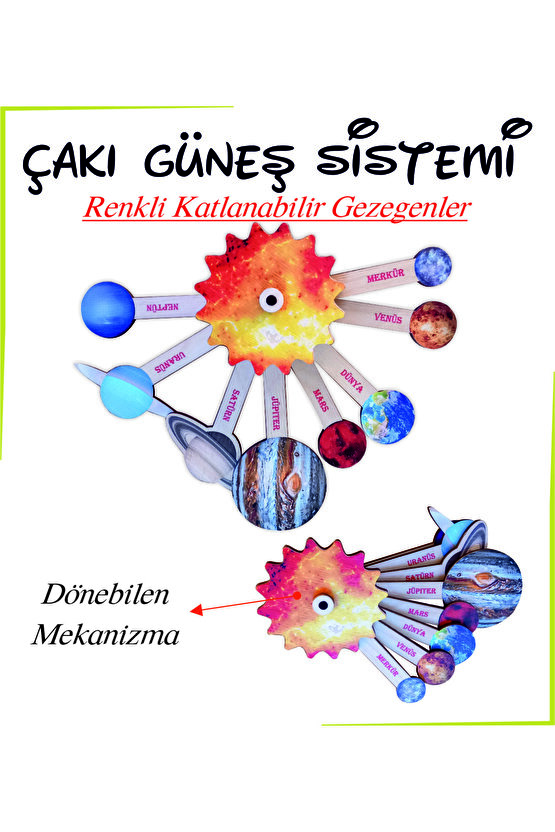 Renkli Çakı Modelli Güneş Sistemi