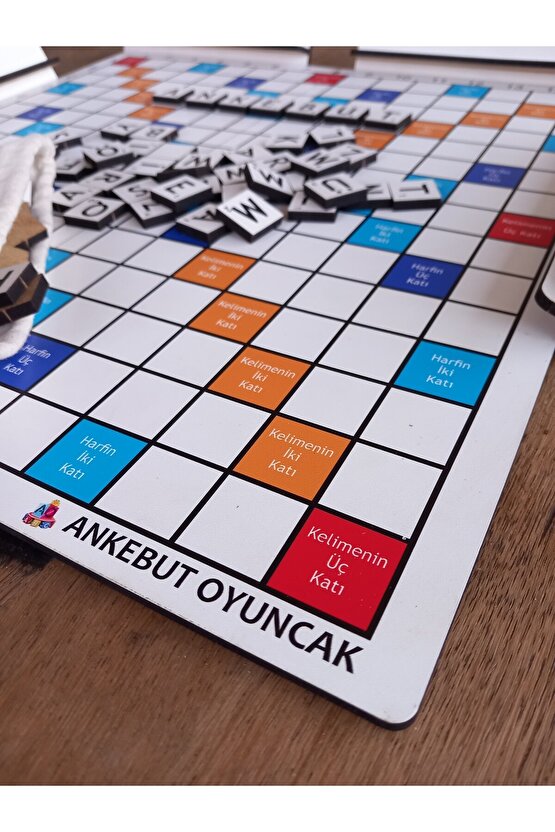 Ahşap Kelime Oyunu Katlanabilir Tabla