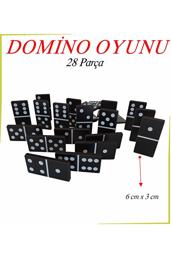 Ahşap Klasik Domino Oyunu 28 Parça