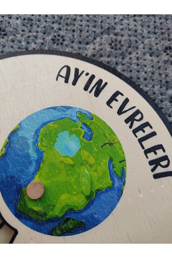 Ayın Evreleri Yuvarlak Çarklı Sistem 15 Cm Çap
