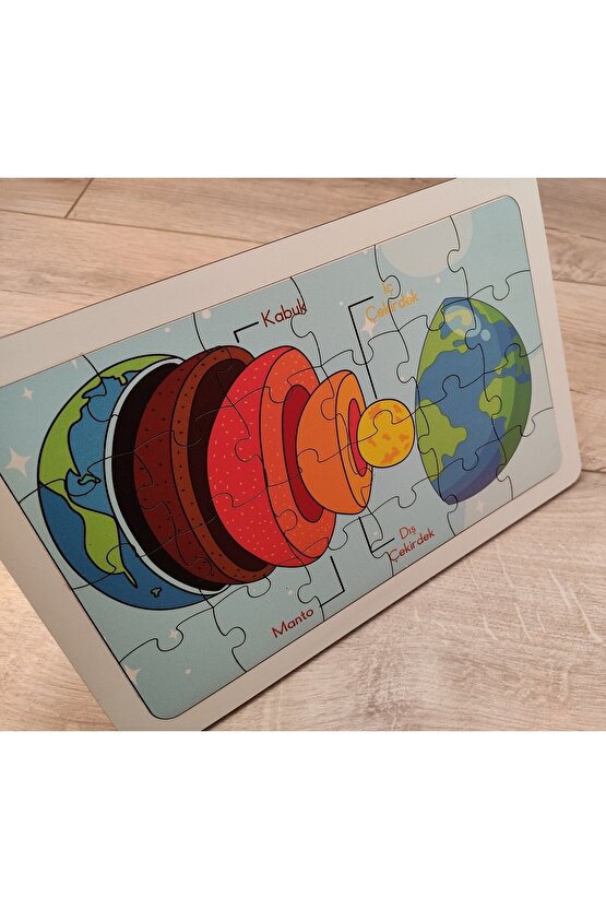 Renkli Dünyanın Yapısı 24 Parça Puzzle 29 Cm * 19 Cm