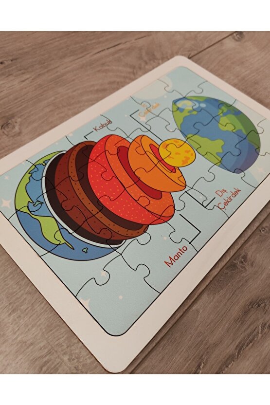 Renkli Dünyanın Yapısı 24 Parça Puzzle 29 Cm * 19 Cm