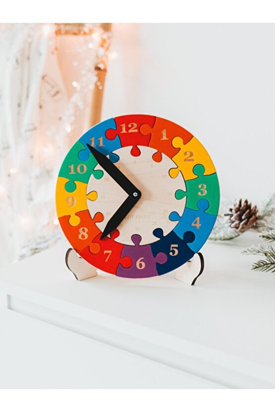 Saatleri Öğreniyorum Renkli Daire Puzzle