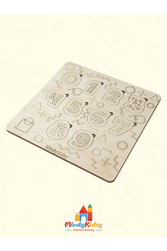 Ahşap Sayı Eşleştirme Yapbozu | Montessori Eğitici Puzzle