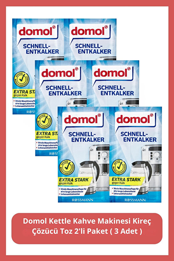 Kettle Kahve Makinesi Kireç Çözücü Toz 2li Paket ( 3 Adet )
