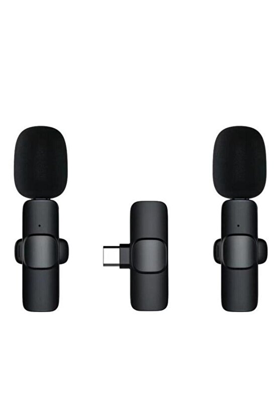 Mini Yaka Mikrofonu Type-C 2 Adet Taşınabilir Mikrofon K9