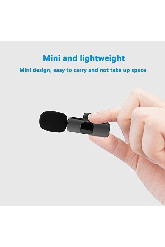 Mini Yaka Mikrofonu Type-C 2 Adet Taşınabilir Mikrofon K9