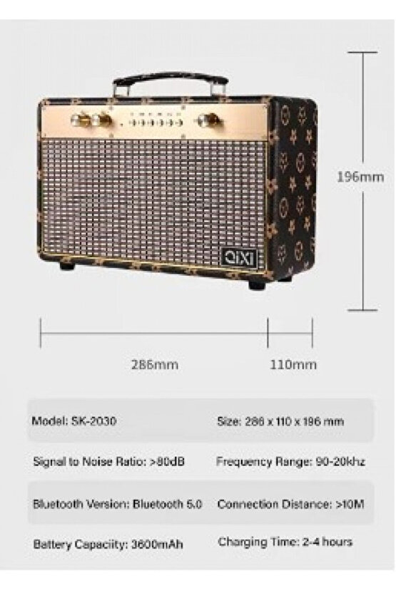 BLUETOOTH HOPARLÖR 25W KABLOSUZ KARAOKE MİKROFONLU ŞARJLI KABLOSUZ SPEAKER