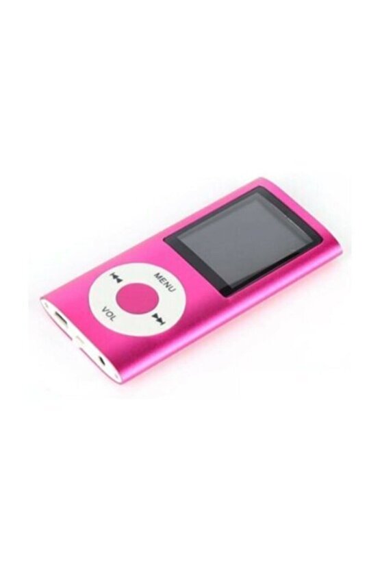 Pembe Dijital Renkli Ekranlı Mp3-mp4 Çalar Hafıza Kartı Girişli Metal
