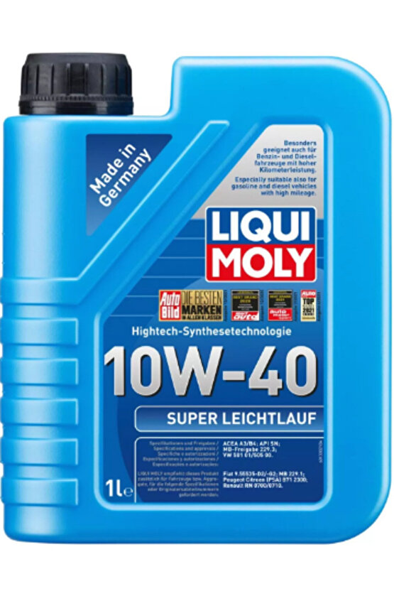 Super Leichtlauf 10W-40 Sentetik Motor Yağı (1 Litre) Yeni Üretim Tarihli
