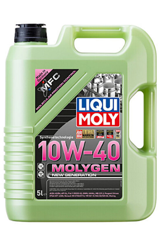Molygen New Generation 10W-40 (5 Litre) Yeni Üretim Tarihli