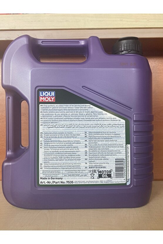LIQUIMOLY (7535) SYNTHOIL RACE TECH GT1 10W-60 4LT
