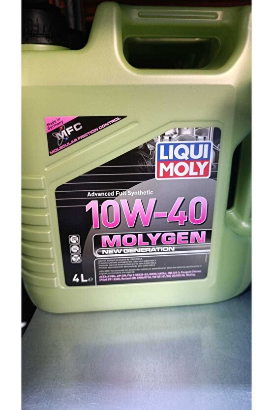 Molygen New Generation 10w-40 4 Litre Motor Yağı 2025 TARİHLİ