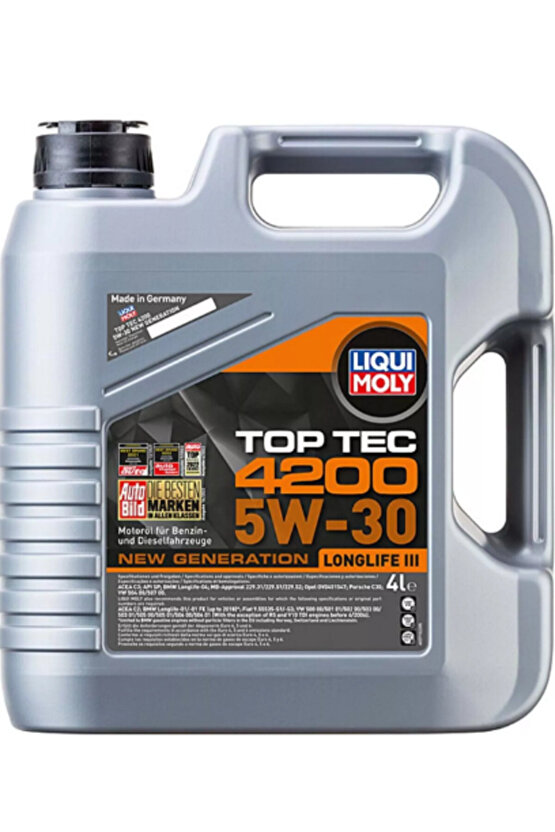 Top Tec 4200 5W-30 Motor Yağı (4 Litre) Yeni Üretim Tarihli