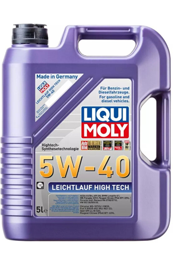 Leichtlauf High Tech 5W-40 Motor Yağı (5 Litre) Yeni Üretim Tarihli