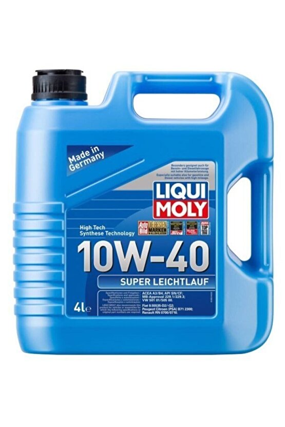 Lıquı Moly 10w40 Motor Yağı Süper Sentetik Super Leıchtlauf 4 Litre (9504)