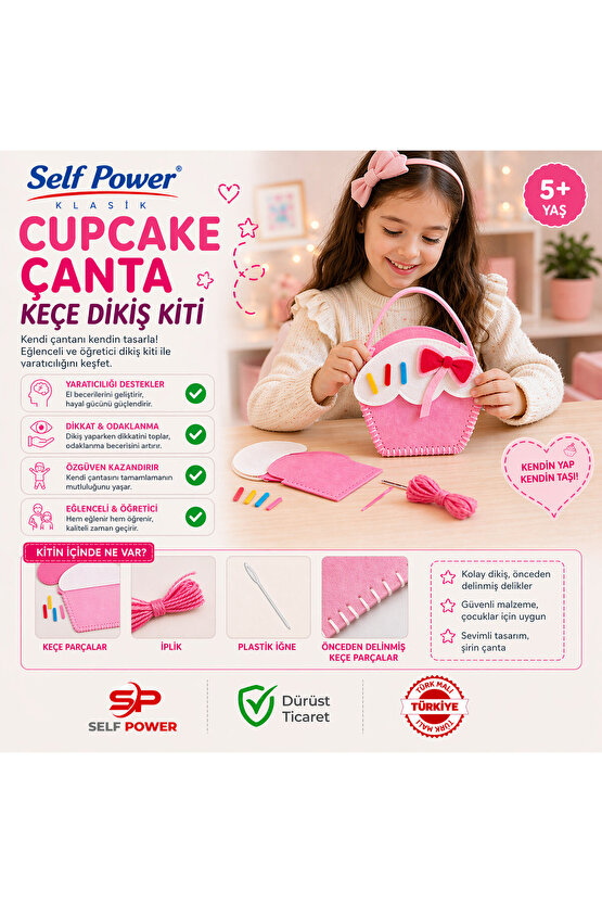 Cupcake Çanta Keçe Dikiş Kiti
