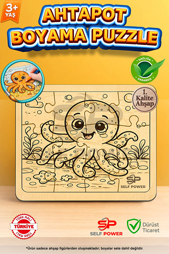 AHŞAP PUZZLE BOYAMALAR HEM BOYAMA HEM PUZZLE